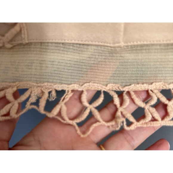 Free People Sky Scraper Size XS Mini Dress Nude Crochet Lace Trim Stretchy $250 - Picture 6 of 12